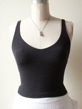 lululemon align black scoop neck activewear tank top size 2